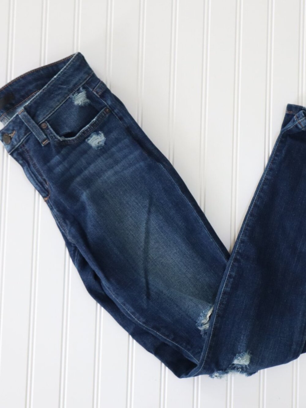 JOE'S Jeans Distressed Skinny Jeans Size 25 Ripped Blue Denim
